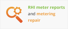 RHI meter reports and metering repair