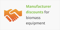 Manufacturer discounts for biomass equipment